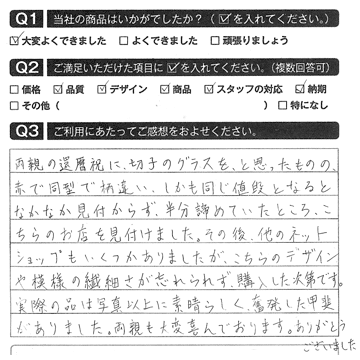 実際の品は写真以上に素晴らしかったです。