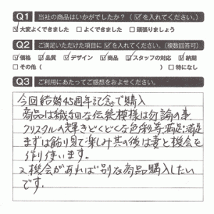 飾り見て楽しみ其の後は妻と機会を作り使います