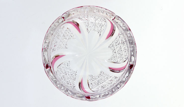 ⭐️タイムセール⭐️7000円⭐️江戸切子 お皿 直径約16cm おでん皿（7寸／約21㎝）白縁鉄巻 （08） | 出西窯 on-line STORE