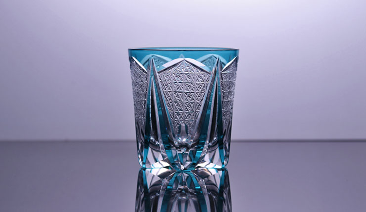 江戸切子 PR01ペアロックグラス・星2色セット | 江戸切子.jp