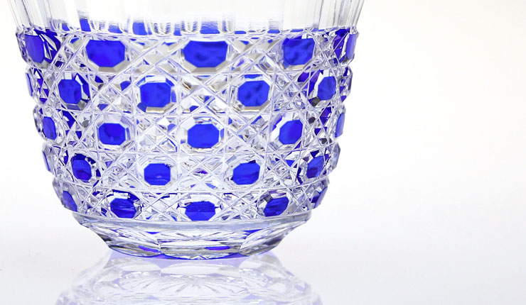 江戸切子　八角籠目　小鉢　3色セット　瀧澤利夫作 江戸切子 八角籠目 小鉢 3色セット 瀧澤利夫作 江戸切子 八角籠目 小鉢