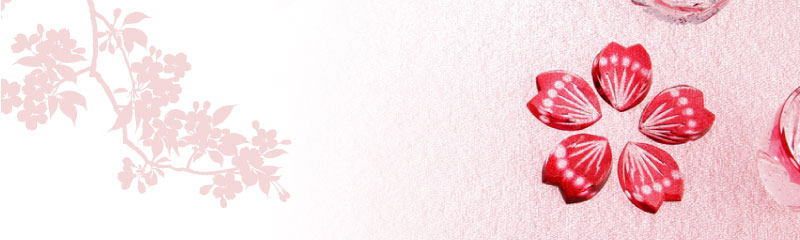 桜のそのものの美しさを活かした江戸切子